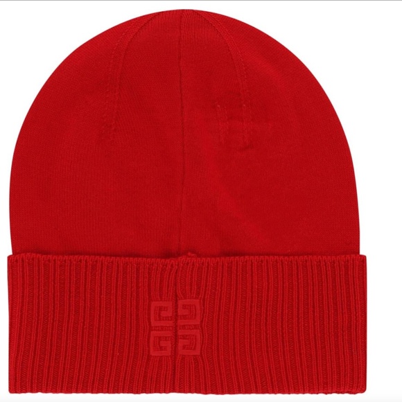Givenchy Embroidered Logo Wool Beanie \'Red\' main image 4